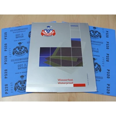 Image of Starcke Matador Wet and dry sandpaper. A Weight 1 pack of 10 sheets 320 Grit