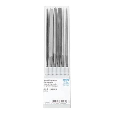 Image of PFERD Precision Needle File Set, 12 Piece Swiss Cut 1, 160 mm 12799009 for Medium Machining in Plastic Box
