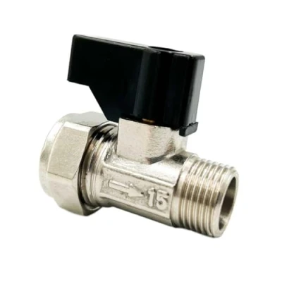 Image of 15mm x 3/8 BSP Flat Faced Straight Isolating Valve with Handle