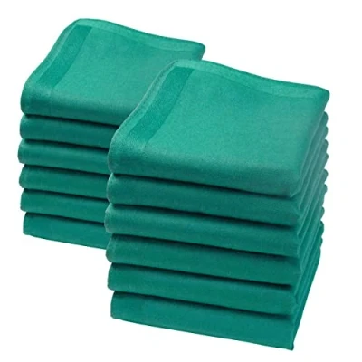 Image of merrysquare Little Handkerchiefs Size 9 inches square 100% Cotton LILLIPUT Model (Dark Green)