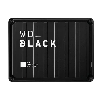 Image of WD_BLACK P10 5TB Game Drive, Portable External Hard Speeds Up to 130 MB/s, Works With Console, PC, Playstation, Xbox, Save 125 games, Black