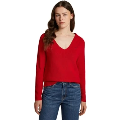 Image of Tommy Hilfiger Jumper, Women&#039;s, Size: Small, Primary red
