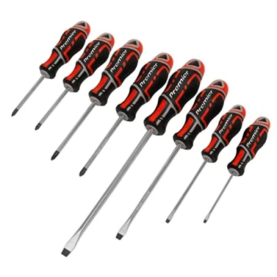 Image of Sealey Premier Screwdriver Set 8pc GripMAX® Red