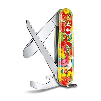 Image of Victorinox, My First Swiss Army Pocket Knife, Medium, Multi Tool, Camping, 9 Functions, Blade with rounded tip, Can opener, Screwdriver 5 mm