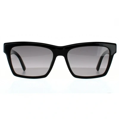 Image of SAINT LAURENT Unisex SL M104 001 Sunglasses Acetate Black Grey Squared Normal Shaded