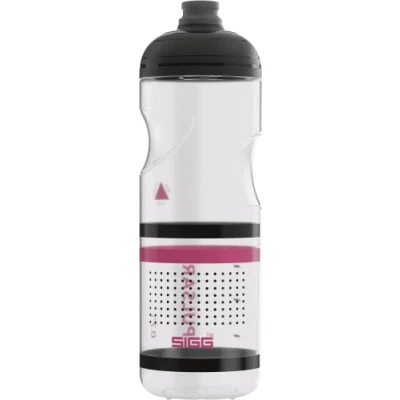 Image of Sigg Soft Bike Water Bottle Pulsar Transparent Pink Squeezable Dishwasher Safe Lightweight Leakproof BPA Free 0.75L