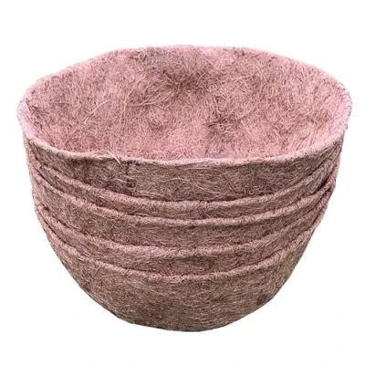 Image of Selections Pack of 5 Round Coco Garden Hanging Basket Planter Liner (30cm)