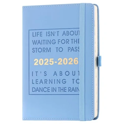 Image of 2025 2026 Academid Diary,Daily PLanner 25/26 Page a Day,Mid Year Dairy from Jun to Jul 2026,Organiser Journal With Pen Hold/Monthly Tabs (Blue 07 06 2026)