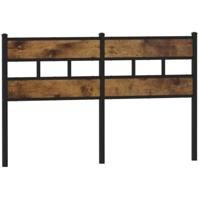 Image of vidaXL Headboard Smoked Oak 140 cm Iron and Engineered Wood