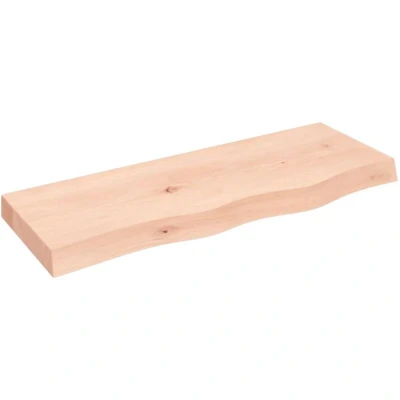 Image of vidaXL Wall Shelf 80x30x(2 6) cm Untreated Solid Wood Oak