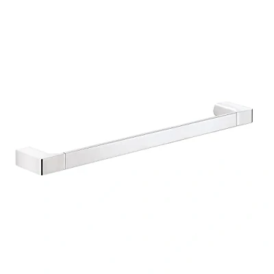 Image of Gedy G Kuala Lumpur Towel Holder CM.45, Chrome Color, Components Made of Cromall, Brass and Glass, 2 Year Warranty, Measures 2.5 x 45 6.6 cm Weight 0.5 kg, Design R&amp;S, Chrome,