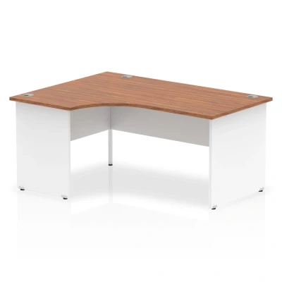 Image of Impulse Panel End 1600 Left Hand Crescent Desk Walnut Top TT000025