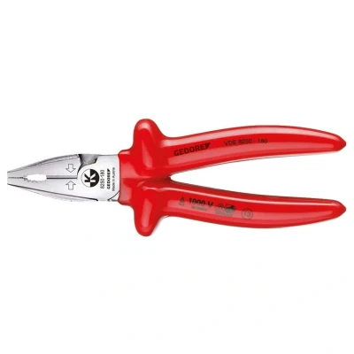 Image of GEDORE VDE 8250 180 Power Combination Pliers with Immersion Insulation mm Pack of 1