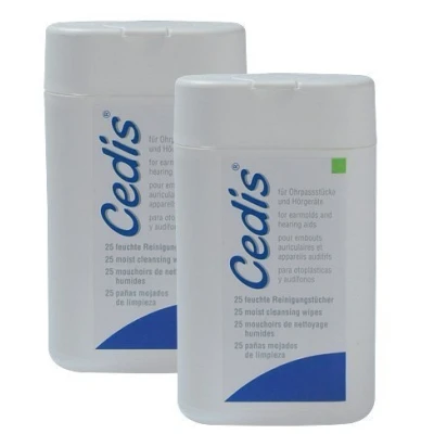 Image of 50 Cedis Cleansing Wipes/in Pocket Dispenser, for Earmolds and Hearing Aids by