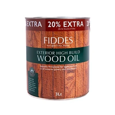 Image of Fiddes Exterior High Build Wood Oil 3 Litre