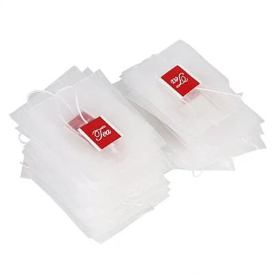 Image of Disposable Tea Filter Bags，100Pcs Nylon Empty Infuser Herb Spice Strainer Bags with String