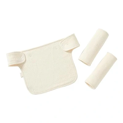 Image of Newwyt Baby Waist Stool Drool Bib SoftCotton Teething Pad Newborn Infants Saliva Towel Multifunction Carrier Strap Cotton