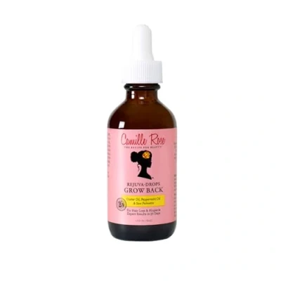 Image of Camille Rose Rejuva Grow Back Drops, with Castor Oil, Peppermint and Saw Palmetto, for Hair Growth, 1.9 fl oz