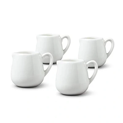 Image of WM Bartleet &amp; Sons 1750 Bellied Creamer Jug Set, White (Set of 4)