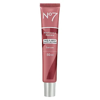 Image of No7 Restore &amp; Renew Face Neck MULTI ACTION Serum 50ml