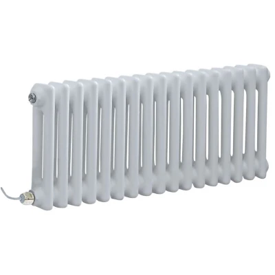 Image of Milano Windsor 600W White Cast Iron Style Horizontal Double Column Electric Radiator WiFi 300mm x 785mm