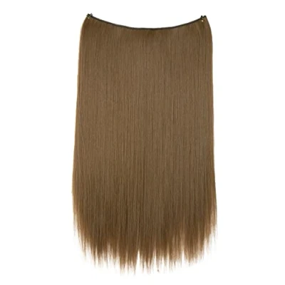 Image of CAISHA 20&quot; 1 Weft Extension With Elastic Band Hair Extensions Hairpiece Straight Light Brown E112