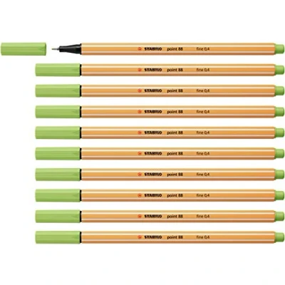 Image of Fineliner STABILO point 88 Pack of 10 Pistachio