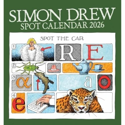 Image of Simon Drew Easel Desk Calendar 2026