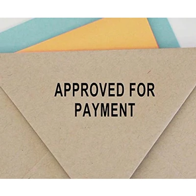 Image of Approved for Payment Self Inking Rubber Stamp Custom Colop Office Stationary P20 Mini Stamper