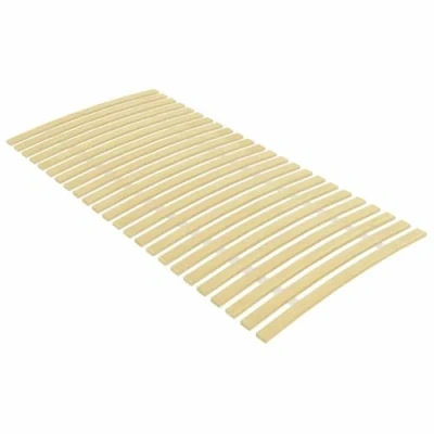 Image of vidaXL Slatted Bed Base with 24 Slats Home Indoor Bedroom Accessory Wooden Foldable Frame Roll Curve Furniture 100x200 cm