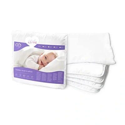 Image of Baby Comfort Soft Duvet Quilt 4.5 Tog 135x100 cm with Pillow for Cot Bed