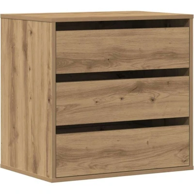 Image of vidaXL Corner Chest of Drawers Artisian Oak 60x41x58 cm Engineered Wood