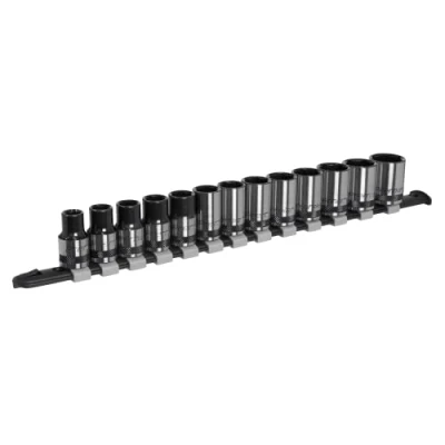 Image of Sealey Premier Socket Set 13pc 1/2&quot;Sq Drive Metric Black Series
