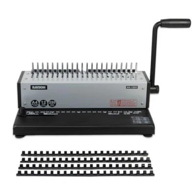 Image of RAYSON Comb Binding Machine, Binds 200 Sheets, 21 Hole, A4, SD 1201