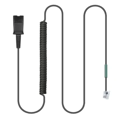 Image of U10P RJ9 Headset Adapter for Plantronics Quick Disconnect QD Cord Cable Compatible with Polycom VVX411 VVX410 VVX311 Avaya 1408 BT Converse ShoreTel NEC Aastra Mitel Nortel Landline Phones