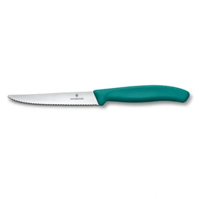 Image of Victorinox Swiss Classic Green 11cm Serrated Steak &amp; Pizza Knife