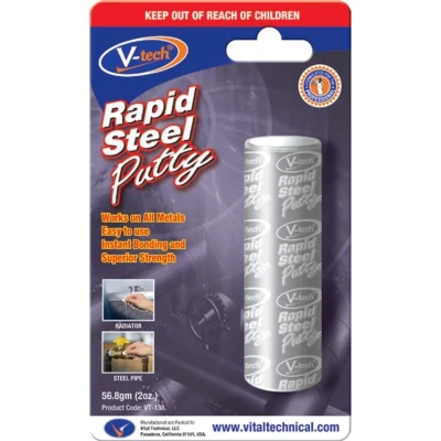 Image of V Tech VT 138 Rapid Steel Reinforeced Epoxy Putty For All Metals : 56.8gm