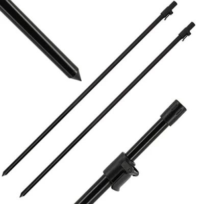Image of NGT 2 Storm Poles Telescopic 95 180cm Clamp Lock Fishing Bivvy Shelter Umbrella