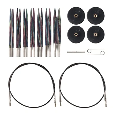 Image of Knit Picks Options 2 3/4&quot; Short Square Interchangeable Wood Knitting Needle Set (Foursquare)