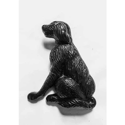 Image of Manor Dog Front Door Knocker Antique Black Cast Iron