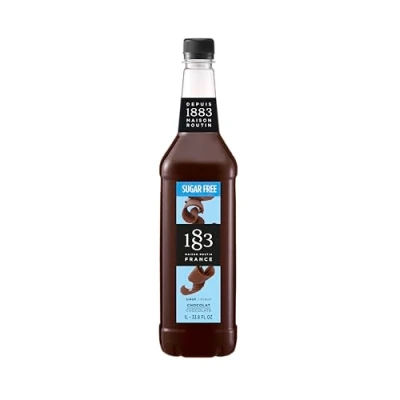 Image of 1883 Maison Routin Premium Chocolate Syrup Sugar Free for Coffee, Hot Chocolate, Cocktails &amp; Baking PET 1L
