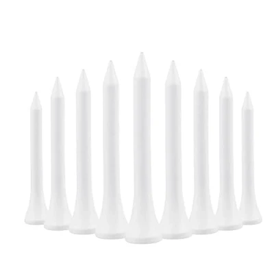 Image of 54mm 2 1/8&quot; White Wooden Golf Tees Tee Pegs Eco Environmentally Friendly Pack of 100