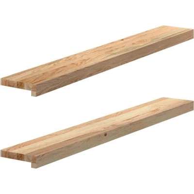 Image of vidaXL Window Sills 2 pcs Untreated 110x15x2 cm Solid Wood Oak