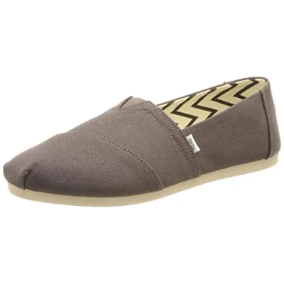 Image of TOMS Alpargata Vegan Slipons ash, Women&#039;s, Size: 4.5, Ash Cotton