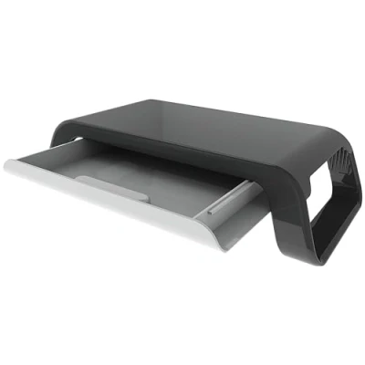 Image of Contour Ergonomics Monitor Stand with Drawer Black