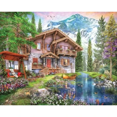 Image of White Mountain Puzzles Chalet, 1000 Piece Jigsaw Puzzle