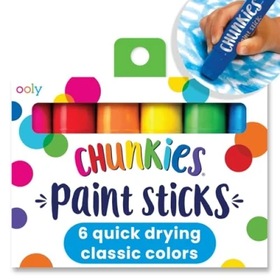 Image of OOLY, Chunkies Paint Sticks, Classic 6 Pack Set of