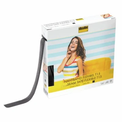 Image of Vlieseline Seam Tape, Black, 50 Meter Länge x 15 mm Dicke