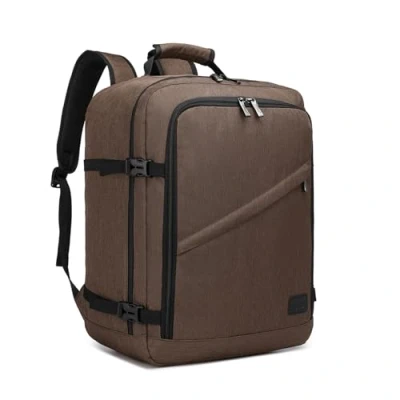 Image of Kono Cabin Bags 44x33x20 Underseat for Easyjet，Medium Carry On Travel Backpack 30L Size Rucksack Hand Luggage Bag Brown