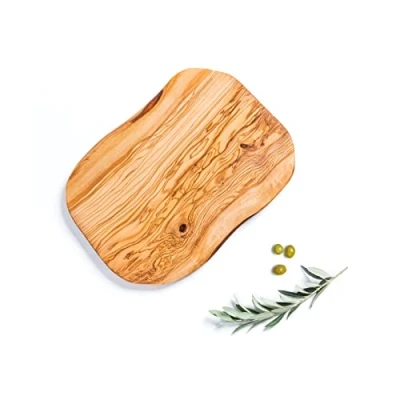 Image of DARIDO Handmade 30x18cm Chopping Board Reversible &amp; Multiuse Breakfast Tray, Cutting, Serving or Cheese Kitchen Use Decoration Natural, Sustainable Olivewood Elegant Gift